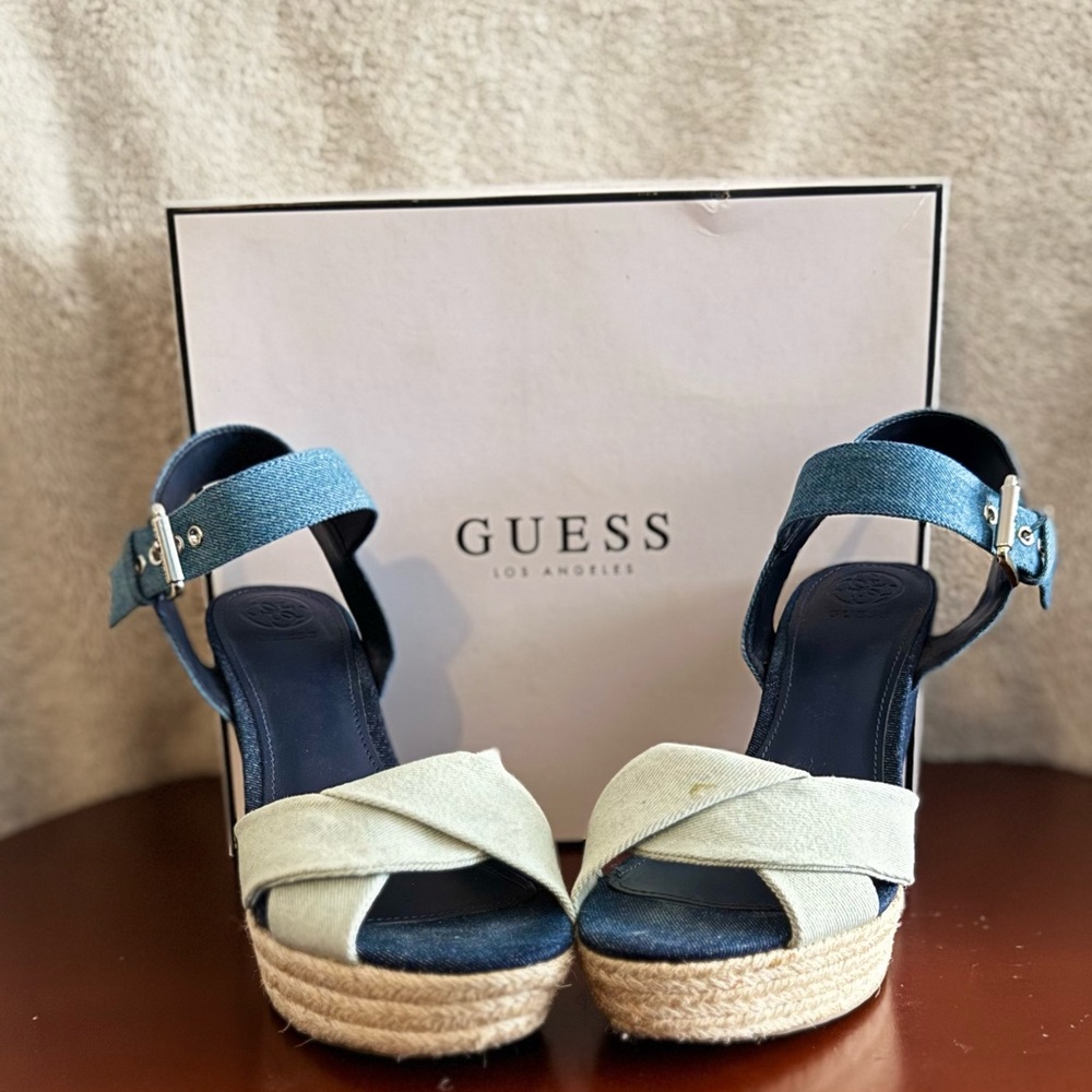Guess Denim Wedges size 10